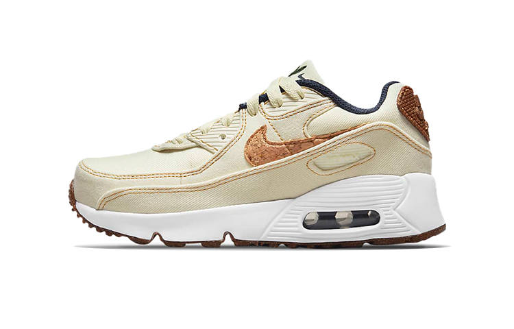 Nike Nike Air Max 90 Kids Lifestyle Shoes Brown Yellow Children Aged 3 7 Years Old