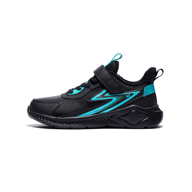 361°KIDS Synthetic Leather Slip Resistant Abrasion Resistant Low top Kids' Running Shoes Black Green Kids'