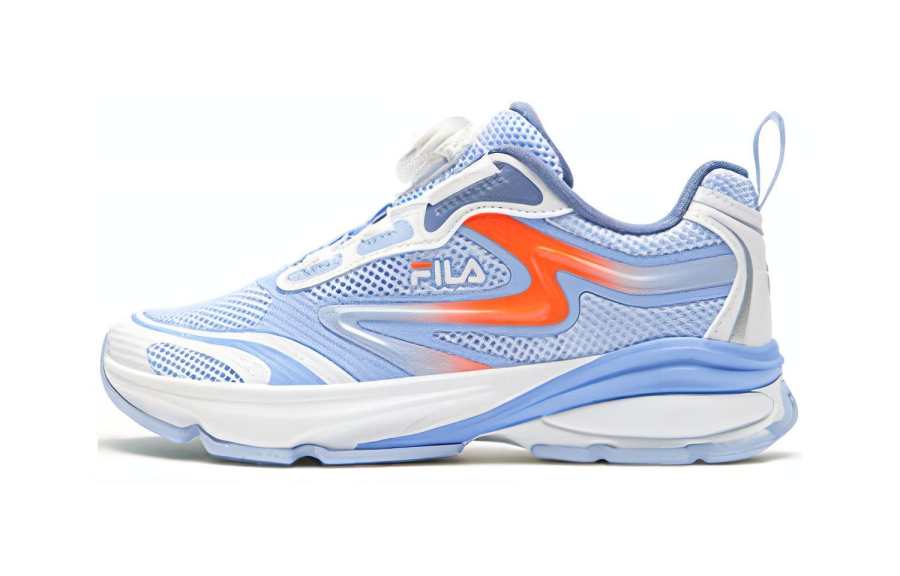 FILA KIDS Boa Cushioning Breathable Low top Kids' Running Shoes Blue White Children Aged 3 7 Years Old