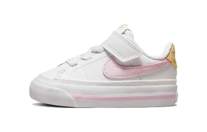 Nike Nike Court Legacy Low top Skateboard Shoes White Pink Infant And Toddler
