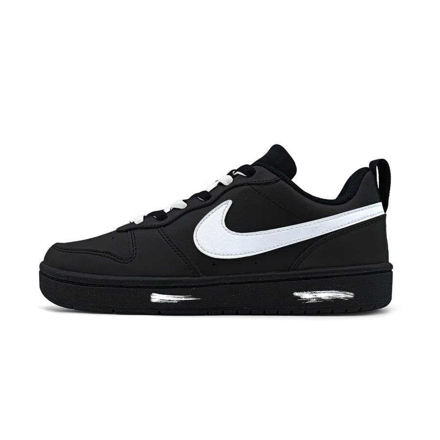 Nike Nike Court Borough Moonlit Shadow Illustration Leather Slip Resistant Low top Kids' Skateboarding Shoes Teenagers