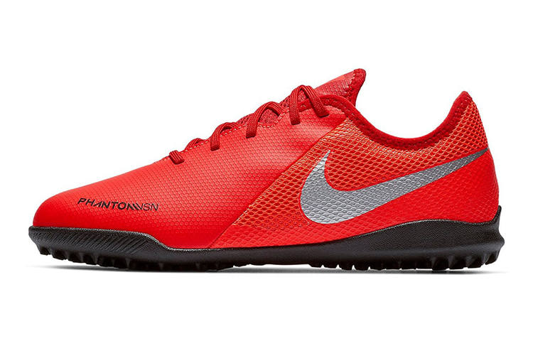Nike Nike JR Phantom Vsn Academy TF Slip Resistant Cushioning Abrasion Resistant Low top Kids' Soccer Shoes Red Kids'