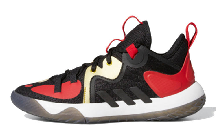 Adidas Adidas Harden Stepback 2 J Abrasion Resistant Mid top Children's Basketball Shoes Black Red Brown Teenagers