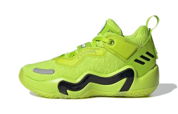 Adidas Adidas D.O.N. Issue #3 Abrasion Resistant Mid top Children's Basketball Shoes Green Children Aged 3 7 Years Old