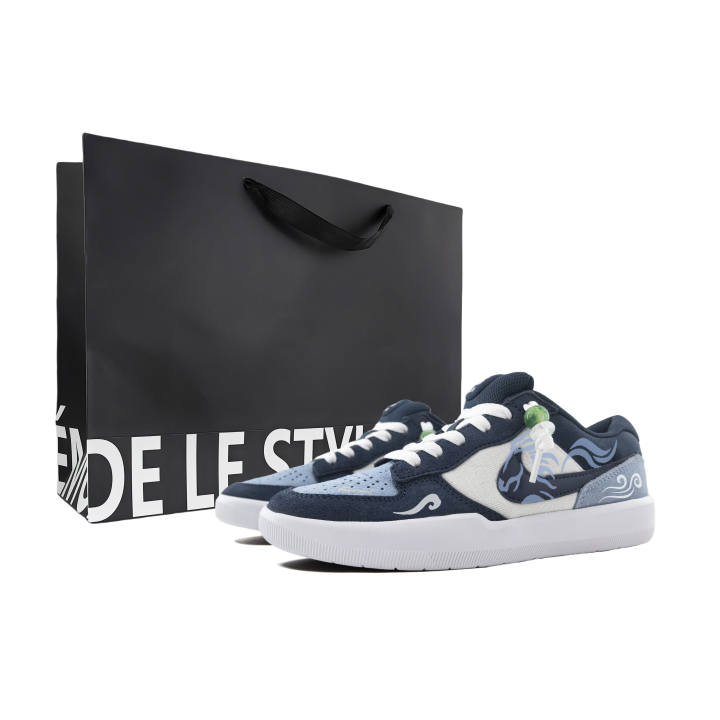 Nike Nike SB Force 58 Breathable Low top Skateboard Shoes Unisex Blue
