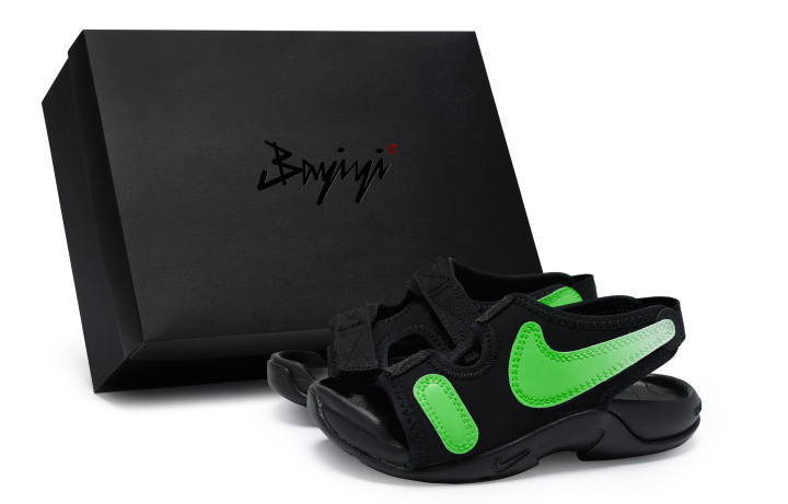 Nike Nike Sunray Adjust 6 Slip Resistant Slip Resistant Children's Sandals Black Green Pre school