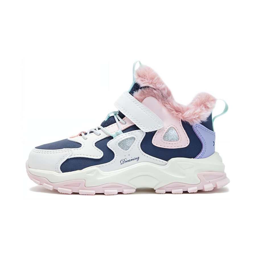 XTEP Fleece Lined Comfortable, Lightweight Versatile Slip Resistant Abrasion Resistant Kids Lifestyle Shoes