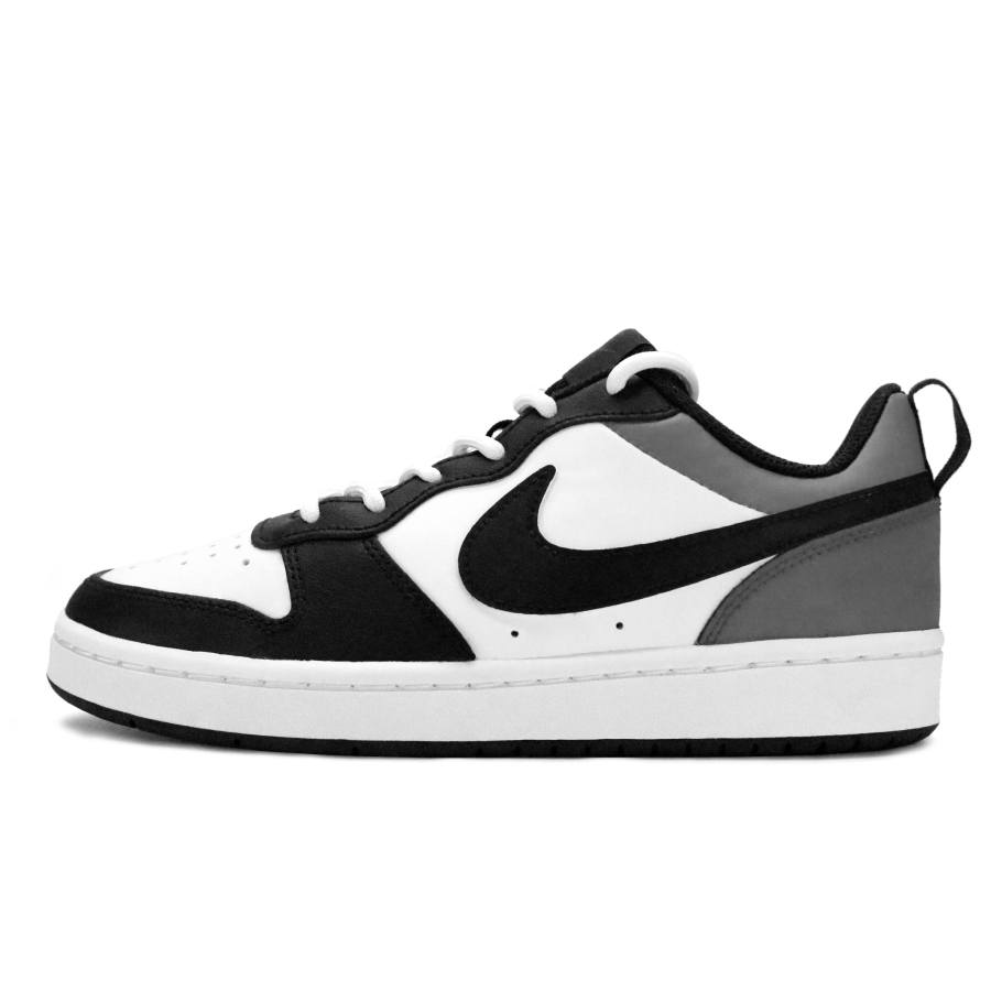 Nike Nike Court Borough 2 Slip Resistant Low top Kids' Skateboarding Shoes Black White Gray Teenagers