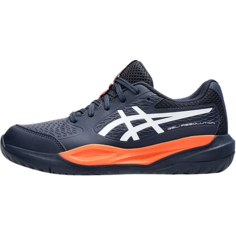ASICS Abrasion Resistant Low top Kids' Running Shoes Blue Orange Teenagers