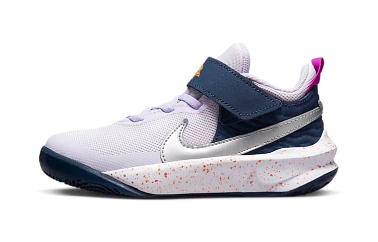Nike Nike Team Hustle D 10 Low top Children's Basketball Shoes Purple Blue Children Aged 3 7 Years Old