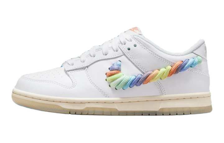 Nike Nike Dunk Cushioning Low top Kids' Skateboarding Shoes Beige Purple Orange Kids'