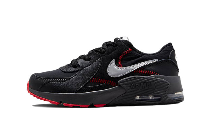 Nike Nike Air Max Excee Kids Lifestyle Shoes Black Silver Red Children Aged 3 7 Years Old