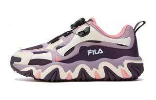 FILA KIDS Slip Resistant And Breathable Low top Kids' Training Shoes Dark Purple