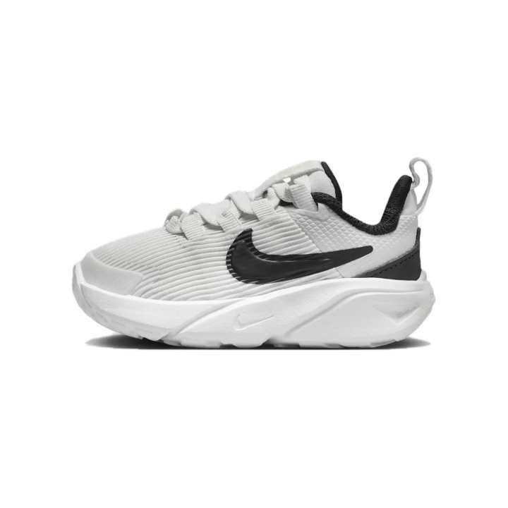 Nike Nike Star Runner 4 Slip Resistant, Breathable, Lightweight Low top Toddler Shoes White Black Infant And Toddler