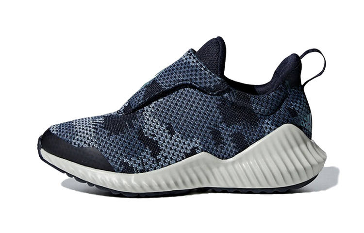 Adidas Adidas Fortarun Ac K Comfortable Slip Resistant Low top Kids' Running Shoes Blue Camouflage Gray