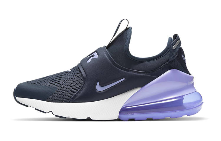 Nike Nike Air Max 270 Cushioning Abrasion Resistant Low top Running Shoes Dark Blue Purple Unisex