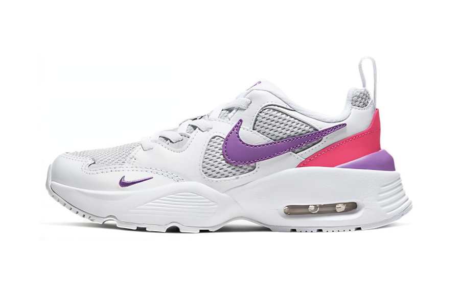 Nike Nike Air Max Fusion Cushioning Abrasion Resistant Breathable Low top Kids Lifestyle Shoes White Purple Pink