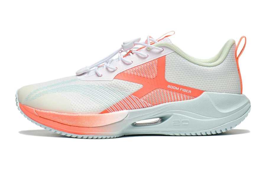 Li-Ning YOUNG Li Ning YOUNG Super Light YOUNG20 Fabric Li Ning BOOM Technology Low top Running Shoes White Orange Unisex