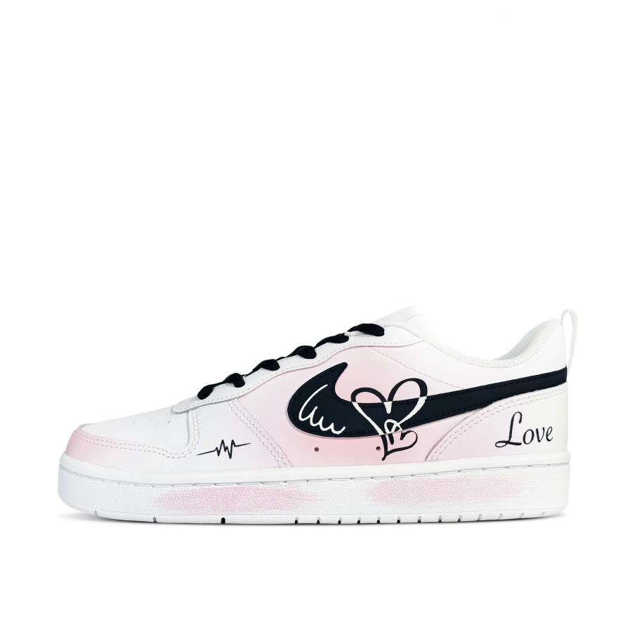 Nike Nike Court Borough Low 2 Low top Kids' Skateboarding Shoes Pink White Teenagers