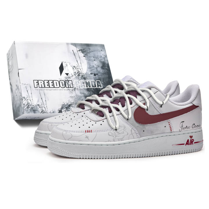 Nike Nike Air Force 1 Synthetic Leather Slip Resistant Abrasion Resistant Slip Resistant Abrasion Resistant Low top