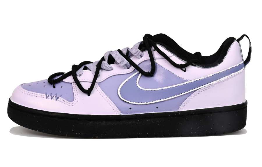 Nike Nike Court Borough Purple Sweet Potato Paste Synthetic Leather Slip Resistant Low top Skateboard Shoes Black Purple