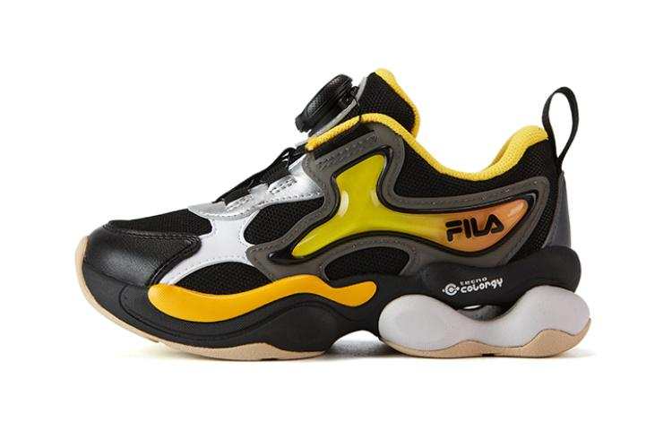FILA KIDS Cushioning, Wear Resistant Low top Kids' Running Shoes Black Silver Children Aged 3 7 Years Old