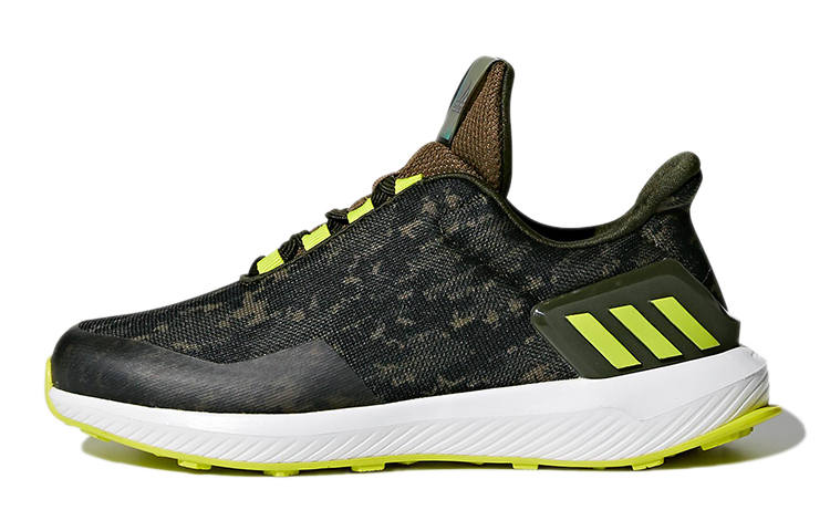 Adidas Adidas Rapidarun Uncaged Wide K Slip Resistant Cushioning Breathable Low top Kids' Running Shoes Olive Green Kids'