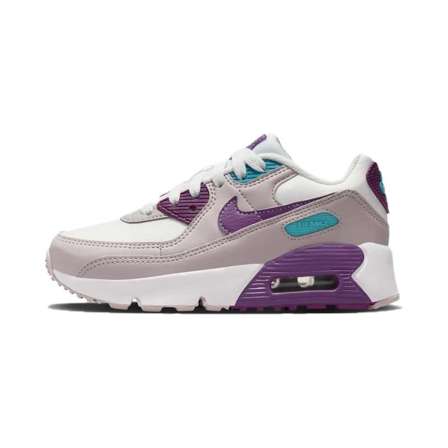 Nike Nike Air Max 90 Cushioning Kids Lifestyle Shoes White Purple Blue Children Aged 3 7 Years Old