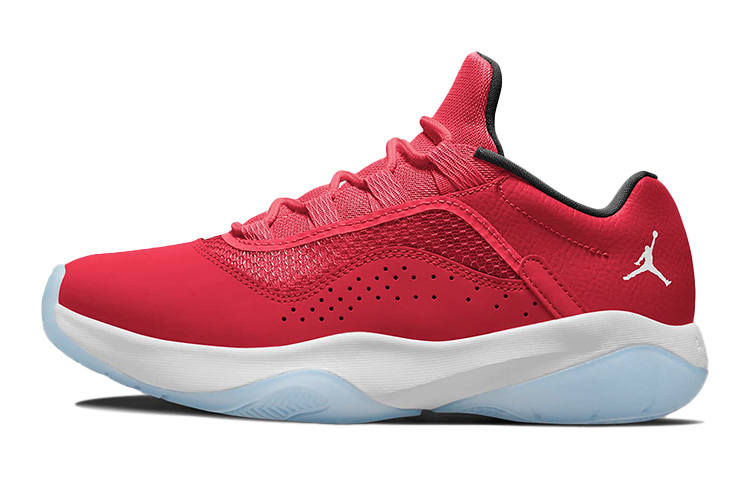 Jordan Jordan Air Jordan 11 CMFT Low Leather Slip Resistant Cushioning Abrasion Resistant Low top Basketball Shoes Red White