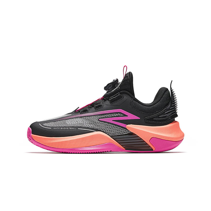 Antakids Fabric Low top Basketball Shoes Black Red Teenagers