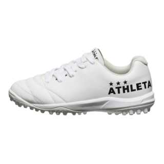 ATHLETA Pu Comfortable Slip Resistant Cushioning Abrasion Resistant Low top Kids' Soccer Shoes White Teenagers