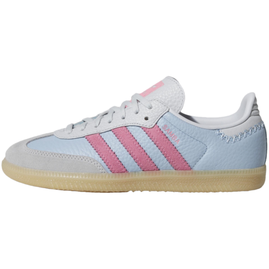 Adidas Originals Samba Low top Kids' Skateboarding Shoes Blue Pink Unisex