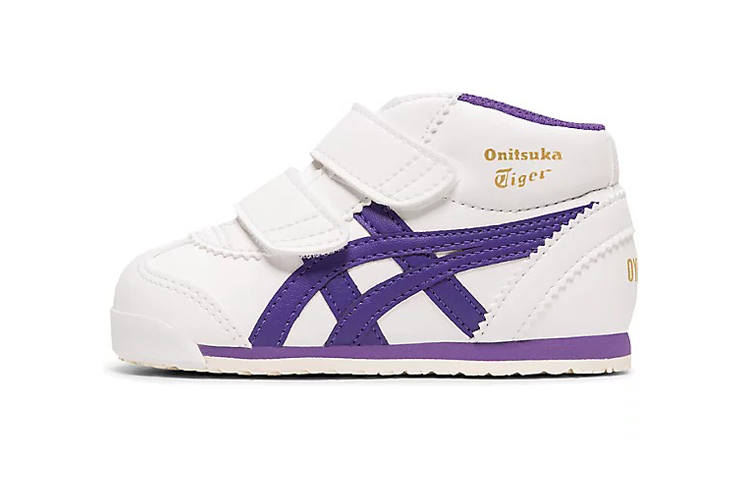 Onitsuka Tiger Mexico Mid Runner Comfortable Abrasion Resistant Abrasion Resistant Mid top Running Shoes White Purple