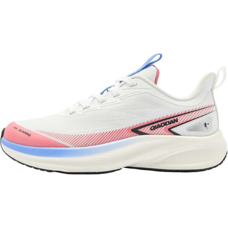 QIAODAN Light Speed 2.0 Fabric Low top Running Shoes Jordan White/Tropical Pink Unisex