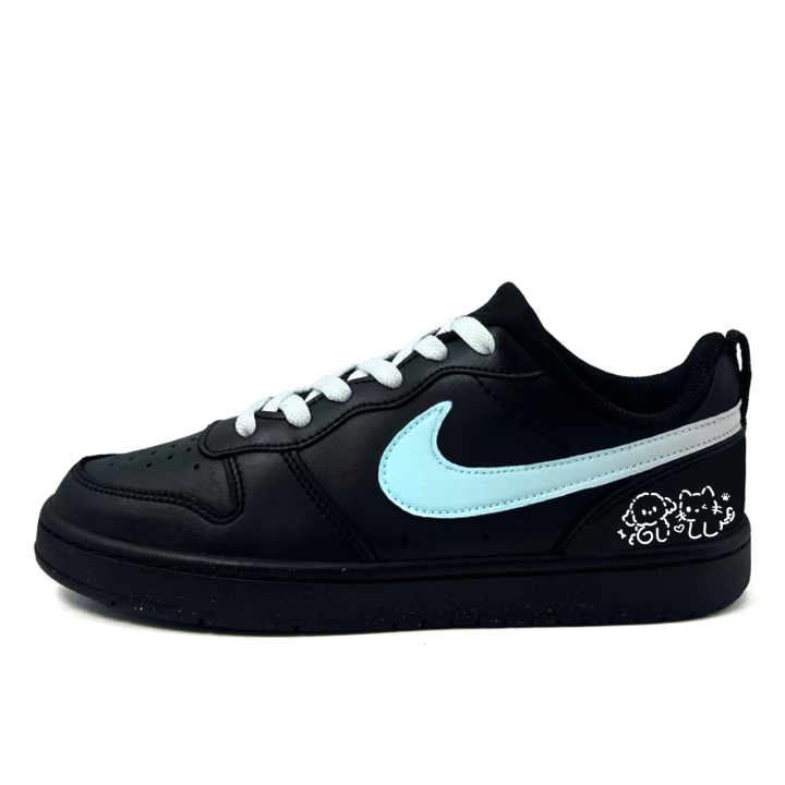 Nike Nike Court Borough A Blue Dog Is Sprouting At Night Leather Slip Resistant Abrasion Resistant Low top