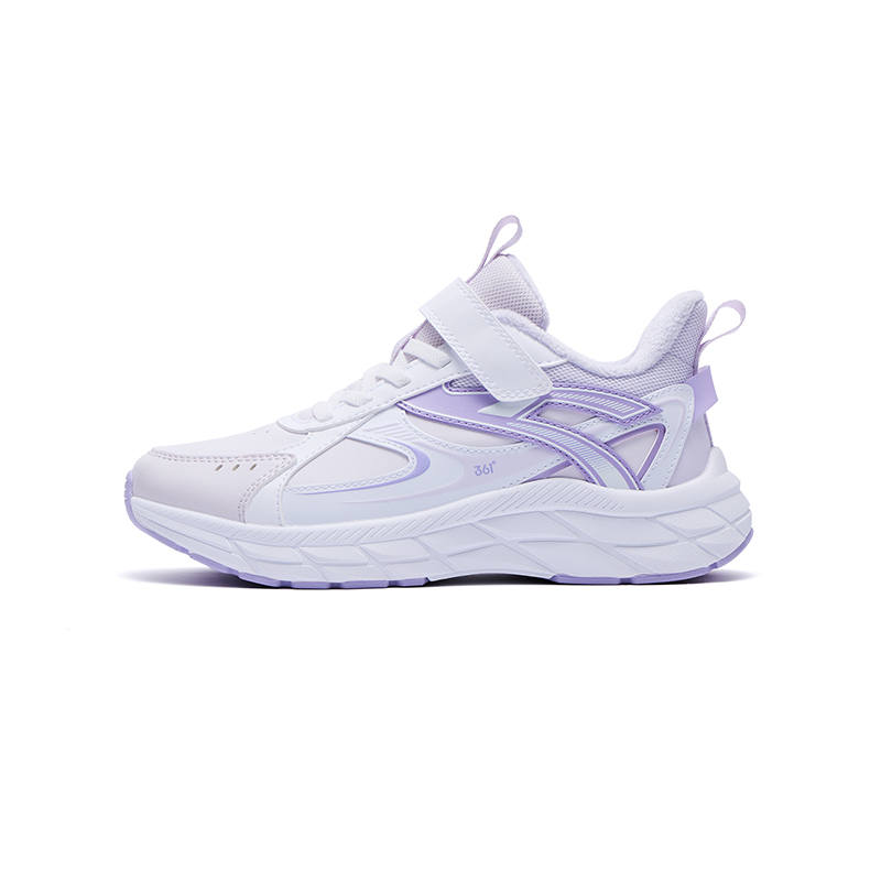 361°KIDS Slip Resistant Cushioning Abrasion Resistant Rebound Kids Lifestyle Shoes Purple White Teenagers