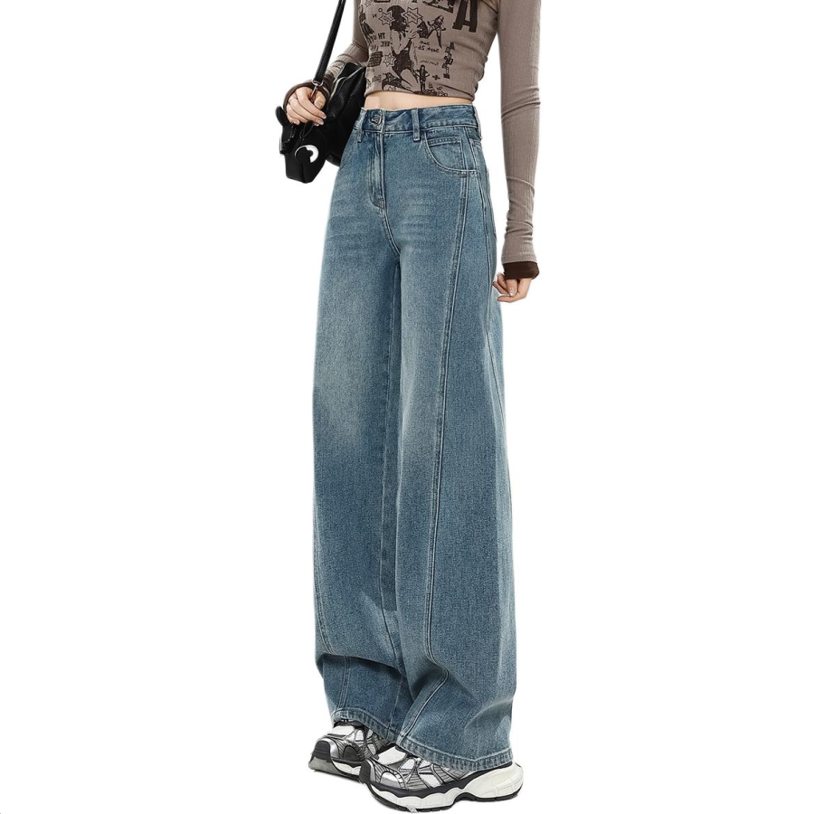 Tonlion Jeans Women's Medium Blue Moderate Wide Leg Pants