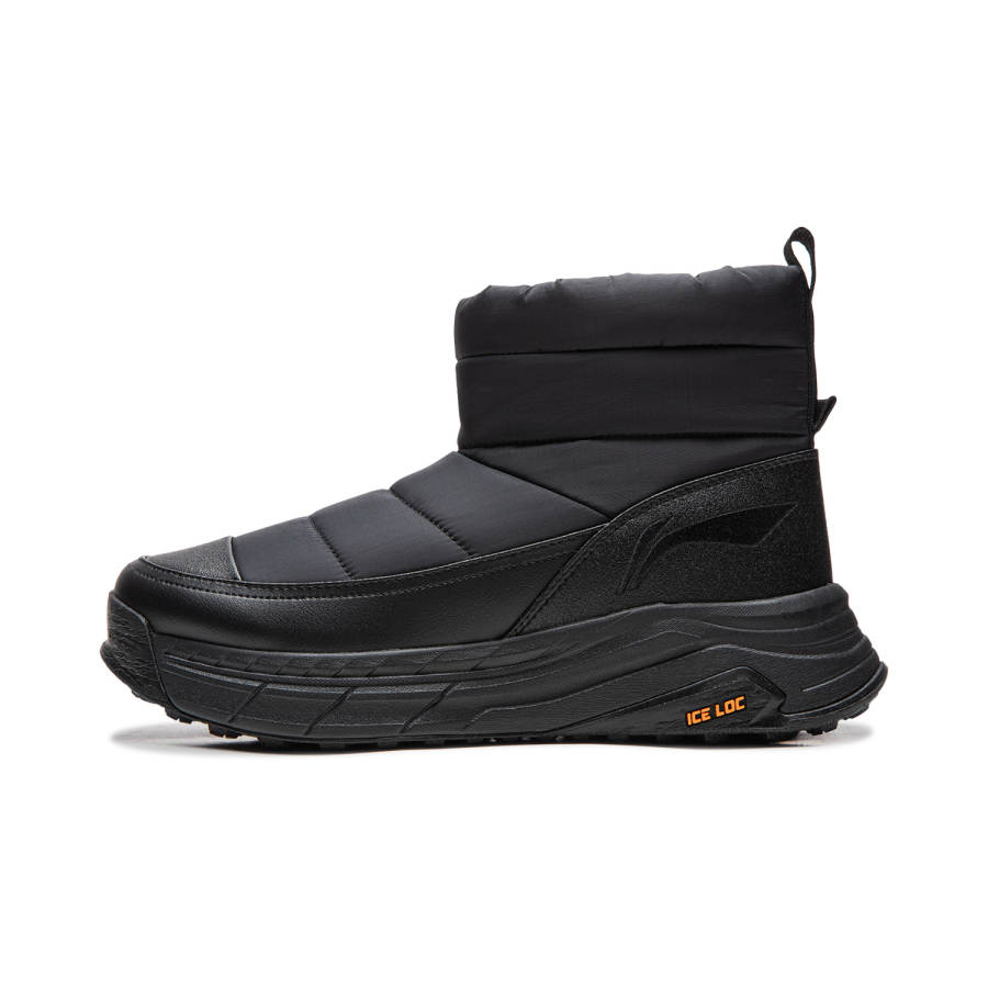 Li-Ning Li Ning Zhong Rong LITE Abrasion Resistant Cushioning Slip Resistant Short Snow Boots Men's Black