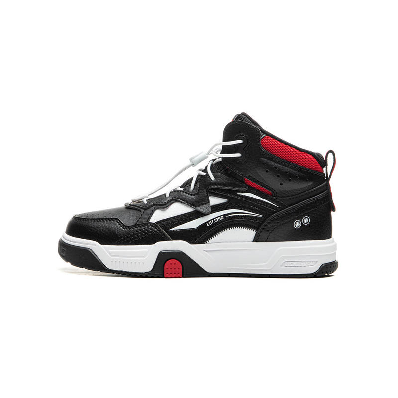 Li-Ning YOUNG Li Ning YOUNG Synthetic Leather High top Casual Shoes Black Teenagers