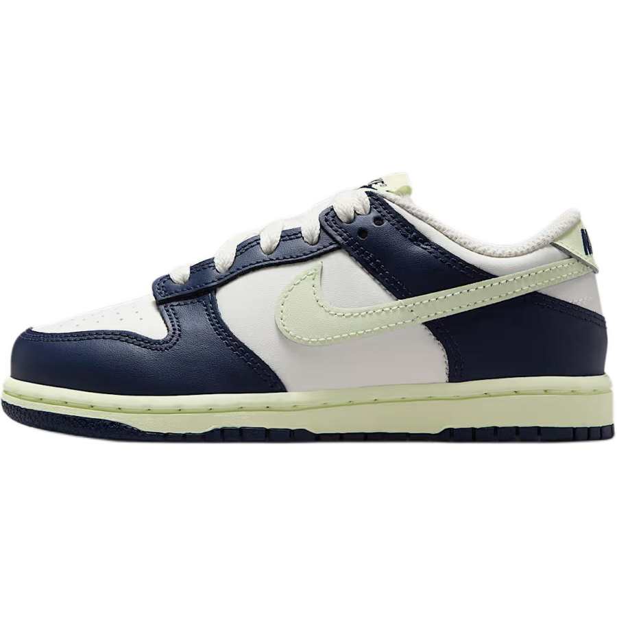 Nike Nike Dunk Slip Resistant Abrasion Resistant Low top Skateboard Shoes White Blue Kids'
