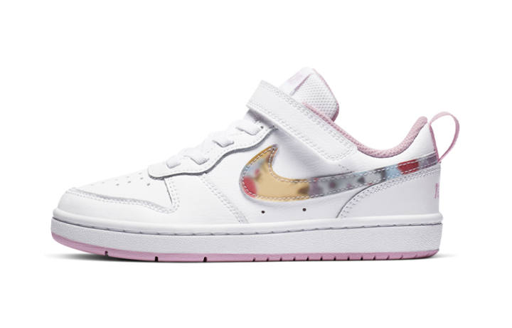 Nike Nike Low 2 SE Floral Slip Resistant Cushioning Low top Kids' Skateboarding Shoes White Pink Children Aged 3 7 Years Old