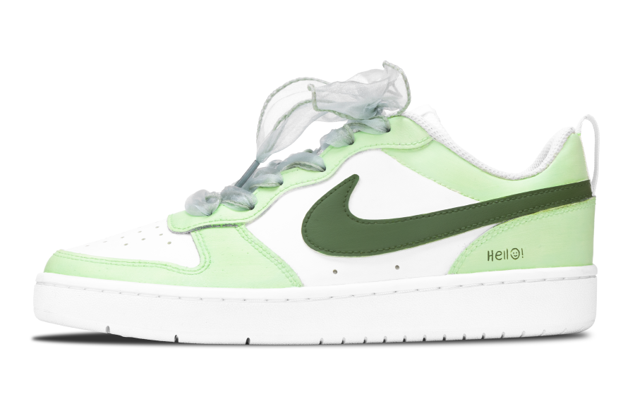 Nike Nike Court Borough Leather Low top Kids' Skateboarding Shoes Light Green Teenagers