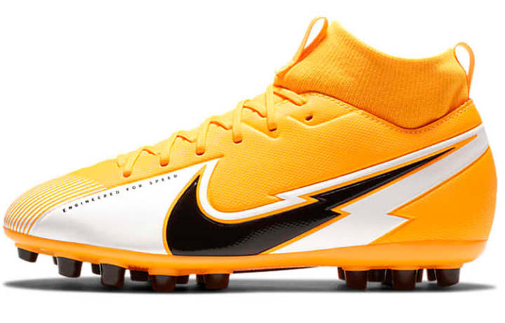 Nike Nike Mercurial Superfly 7 Slip Resistant Cushioning Abrasion Resistant Mid top Kids' Soccer Shoes Kids'