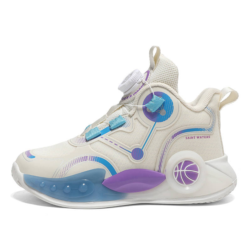 SAINT WATERS Slip Resistant Anti Kick Slip Resistant Anti Kick Low top Children's Basketball Shoes