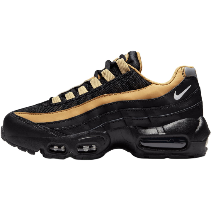 Nike Nike Air Max 95 Abrasion Resistant Low top Casual Shoes Black Yellow Unisex