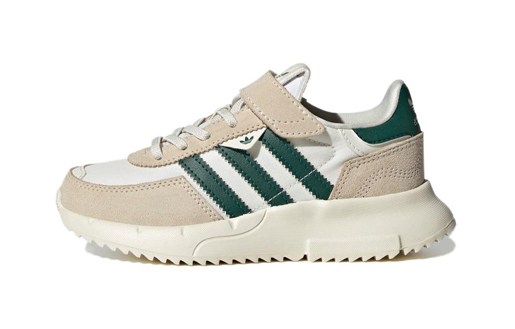Adidas Originals Retropy F2 Slip Resistant Low top Kids Lifestyle Shoes Beige White Green Children Aged 3 7 Years Old
