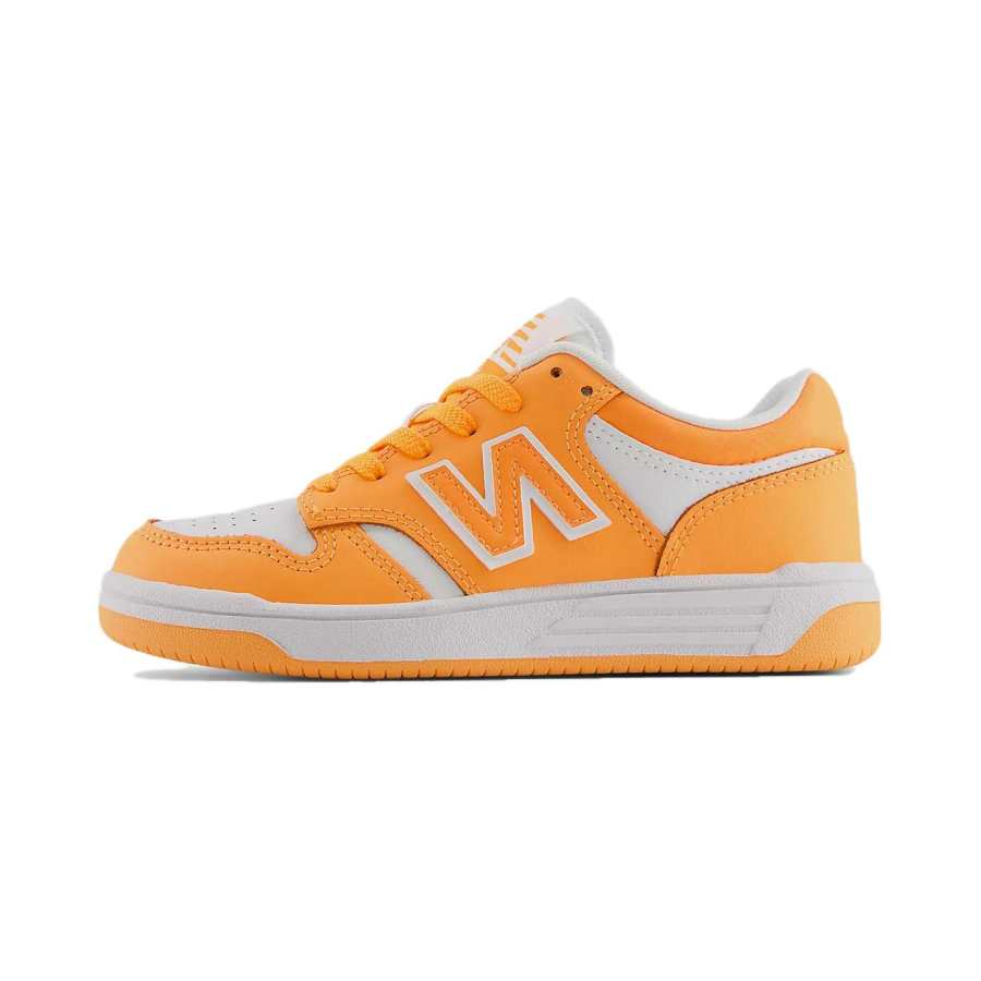 New Balance New Balance NB 480 Cushioning Wear-Resistant Low-Top Kids' Skateboarding Shoes White Orange Children Aged 3-7 Years Old