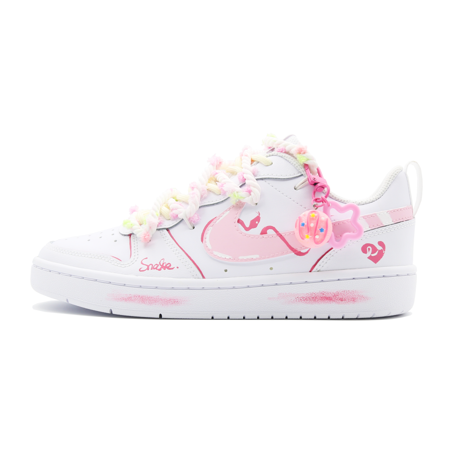 Nike Nike Court Borough Kids' Skateboarding Shoes Pink Teenagers