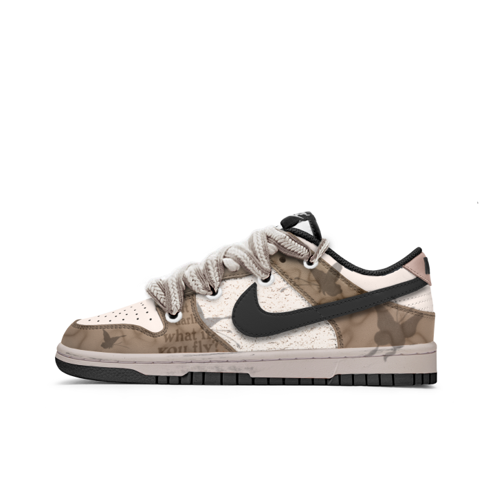 Nike Nike Dunk Lady Butterfly Leather Slip Resistant Abrasion Resistant Slip Resistant Abrasion Resistant Low top