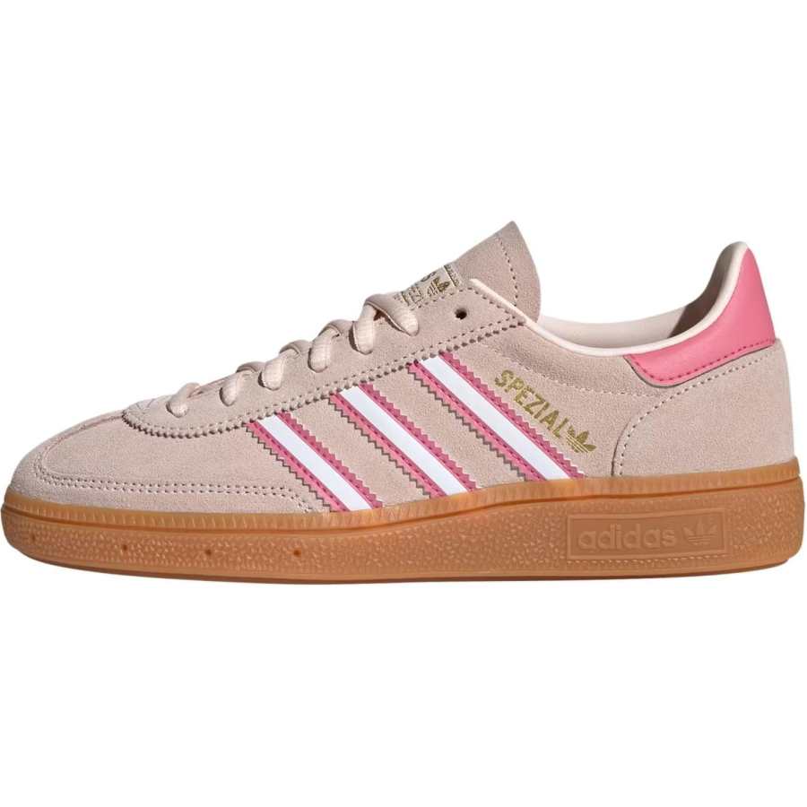 Adidas Originals HANDBALL SPEZIAL Suede Low top Kids' Skateboarding Shoes Cloud White/Rose Pink Teenagers